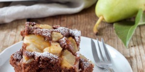 Beitragsbild des Blogbeitrags Schoko-Birnen-Kuchen