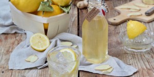 Beitragsbild des Blogbeitrags Zitronen-Ingwer-Sirup