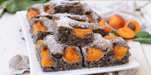 Beitragsbild des Blogbeitrags Mohnkuchen mit Marillen 