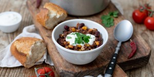 Beitragsbild des Blogbeitrags Chili Con Carne mit Faschiertem