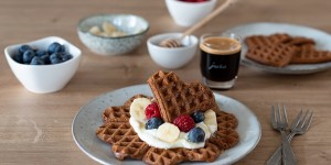 Beitragsbild des Blogbeitrags Kaffee Waffeln in Herzform 