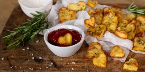 Beitragsbild des Blogbeitrags Herzkartoffeln – Bratkartoffel in Herzform aus dem Backofen