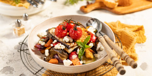 Beitragsbild des Blogbeitrags Grillgemüse-Salat mit Feta 