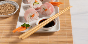 Beitragsbild des Blogbeitrags Schinken Maki – ein leckeres Fingerfood