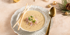 Beitragsbild des Blogbeitrags Schinken-Cremesuppe – einfach und schnell gemacht, perfekt zur Resteverwertung 