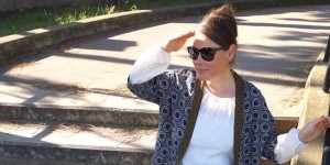 Beitragsbild des Blogbeitrags Weiße Bluse mit weiter Hose & Kimono - Schöner Herbst 