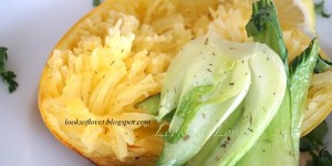 Beitragsbild des Blogbeitrags Meine liebsten Rezepte für Spaghettikürbis - Kürbis mit Pak Choi und Asia Soße
