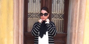Beitragsbild des Blogbeitrags Langer Cardigan mit Streifen - Outfit in Black & White 