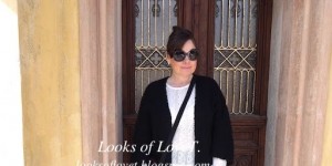 Beitragsbild des Blogbeitrags Kleiner Outfit Post - Long Cardigan und schwarze Hose mit rotem Streifen