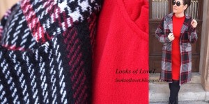 Beitragsbild des Blogbeitrags Outfit, rotes Kleid zum karierten Mantel 
