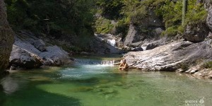 Beitragsbild des Blogbeitrags Grün, grüner, am Grünsten: Flussbaden in den Ötschergräben 