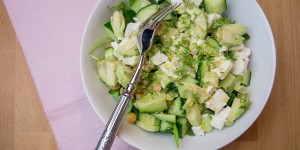 Beitragsbild des Blogbeitrags Kichererbsensalat mit Orangen-Dressing
