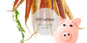 Beitragsbild des Blogbeitrags Selbstgemachte Saftkur: Pros & Cons + Kosten 