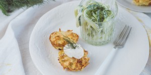 Beitragsbild des Blogbeitrags Kartoffelrösti Muffins mit Philadelphia Lachs & Dill* 