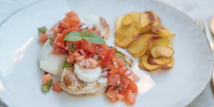 Beitragsbild des Blogbeitrags Bruschetta Huhn vom Grill