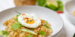 Beitragsbild des Blogbeitrags Kimchi fried rice – schnelles Abendessen
