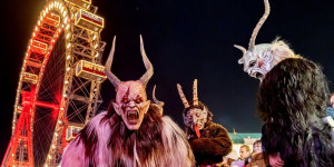 Beitragsbild des Blogbeitrags Perchtenlauf am 03. Dezember 2023 im Wiener Prater – Familienfreundlich