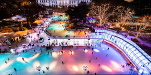 Beitragsbild des Blogbeitrags Wiener Eistraum 2024, wenn der Rathausplatz zum Eislaufplatz wird