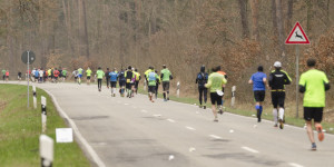Beitragsbild des Blogbeitrags Kurioser Weltrekordversuch beim Bienwald Marathon 2022 