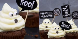 Beitragsbild des Blogbeitrags {DIY} Halloween-Deko für Cupcakes & Co. – free printable 