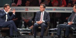 Beitragsbild des Blogbeitrags Transkript: Christian Kern, Sebastian Kurz und Heinz-Christian Strache in der Dreierkonfrontation #nrw17