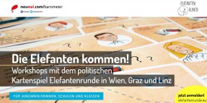 Beitragsbild des Blogbeitrags Jetzt anmelden: neuwal Elefantenrunde Workshops in Wien, Linz und Graz #nrw17 