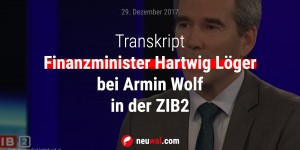 Beitragsbild des Blogbeitrags Transkript: Hartwig Löger (Finanzminister) bei Armin Wolf in der ZIB2 