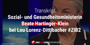 Beitragsbild des Blogbeitrags Transkript: Beate Hartinger-Klein (Gesundheitsministerin) bei Lou Lorenz-Dittlbacher in der ZIB2 