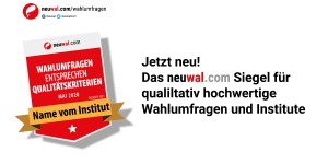 Beitragsbild des Blogbeitrags Neues von neuwal: Das neuwal.com-Siegel für ausgezeichnete Wahlumfragen