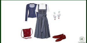 Beitragsbild des Blogbeitrags Dirndl-Style Blaue Blume