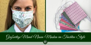 Beitragsbild des Blogbeitrags Masken aus Dirndlstoffen 