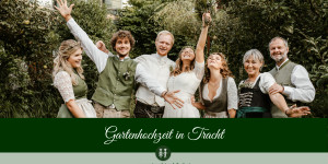 Beitragsbild des Blogbeitrags Gartenhochzeit in Tracht