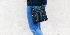 Beitragsbild des Blogbeitrags Bomberjacke kombiniert mit Heels, SlimFit Jeans und Crossbody Bag
