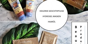Beitragsbild des Blogbeitrags Beauty Produkte im Check: Heilerde Gesichtspflege, Haaröl & Hydrogel-Masken