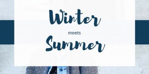 Beitragsbild des Blogbeitrags Winter Meets Summer – Karomantel und Jeansjacke 