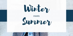 Beitragsbild des Blogbeitrags Winter Meets Summer – Karomantel und Jeansjacke