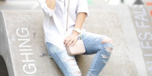 Beitragsbild des Blogbeitrags Outfit: Zerrissene Jeans 
