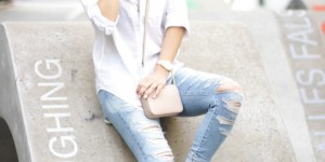Beitragsbild des Blogbeitrags Outfit: Zerrissene Jeans