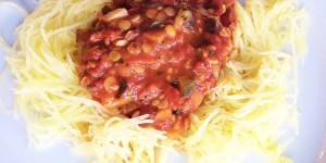 Beitragsbild des Blogbeitrags Vegan: Spaghetti Kürbis Pasta 