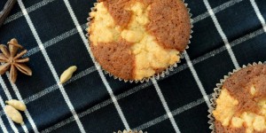 Beitragsbild des Blogbeitrags Chai Birnen Muffins mit Streusel