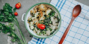 Beitragsbild des Blogbeitrags RECIPE: Eingebrannter Mangold mit Petersil-Kartoffel
