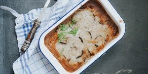 Beitragsbild des Blogbeitrags RECIPE: Veganes Moussaka {ohne Soja}