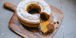 Beitragsbild des Blogbeitrags RECIPE: Veganer histaminarmer Marmorkuchen 