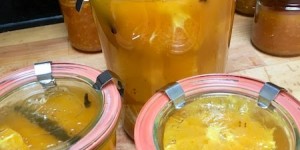 Beitragsbild des Blogbeitrags Einfaches Nougatmousse mit eingelegten Mandarinen