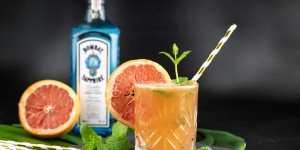 Beitragsbild des Blogbeitrags Grapefruit Bombay Gin mit Minze 