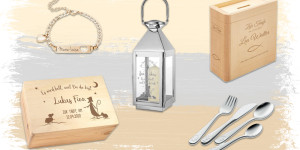 Beitragsbild des Blogbeitrags Top 5 personalisierte Taufgeschenke