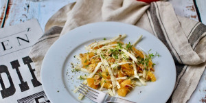 Beitragsbild des Blogbeitrags ORANGEN-SELLERIE-SALAT