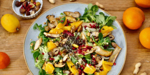 Beitragsbild des Blogbeitrags VEGGIE-POWER: WINTERSALAT MIT PILZEN  