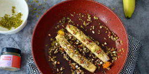 Beitragsbild des Blogbeitrags SPICY GEBRATENE BANANE MIT CURRY-MASALA