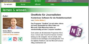Beitragsbild des Blogbeitrags OneNote für Journalisten 